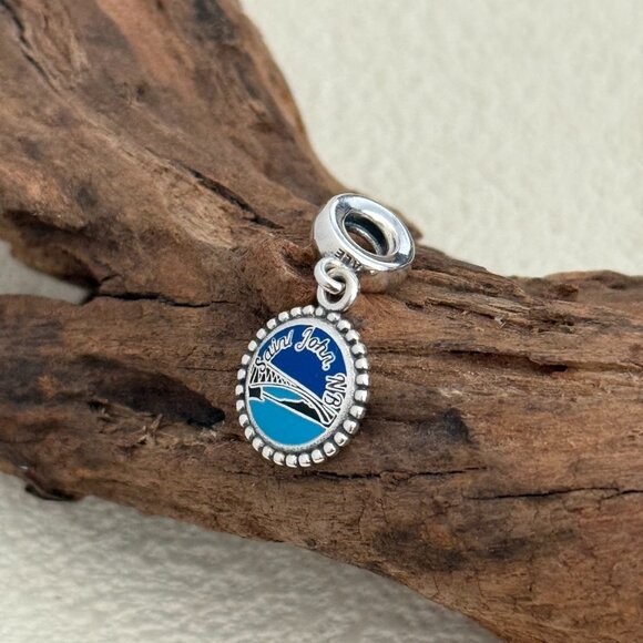 Pandora Saint John.NB Falls Bridge Unforgettable Moments S925 Dangle Charm - Picture 4 of 4